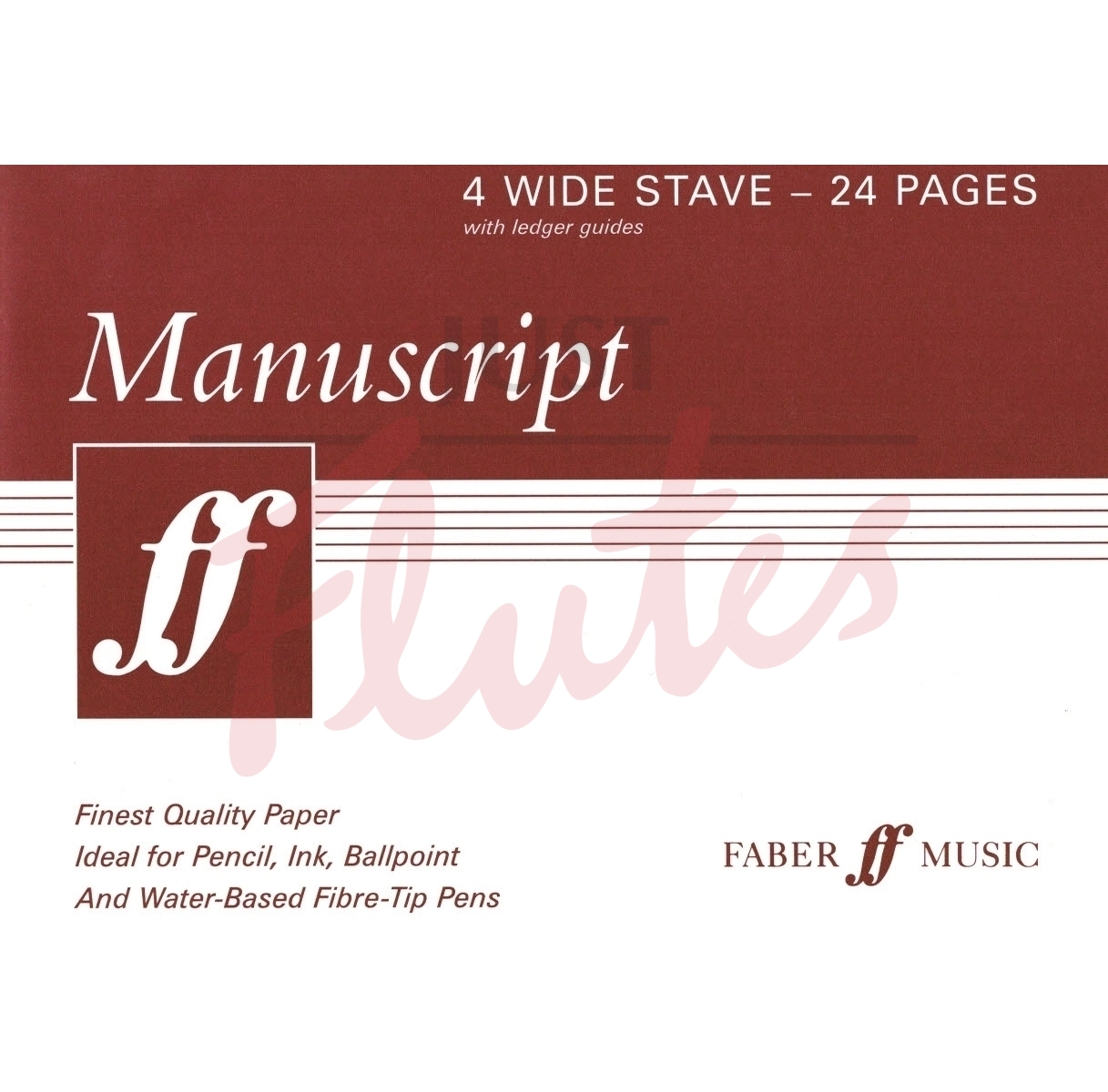 Manuscript Pad - 4-Stave A5 Landscape, 24 Pages